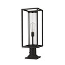Z-Lite Dunbroch 1 Light 8" Outdoor Pier Mounted Fixture - 584PHMR-533PM-BK 4
