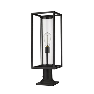 Z-Lite Dunbroch 1 Light 8" Outdoor Pier Mounted Fixture - 584PHMR-533PM-BK 4