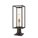 Z-Lite Dunbroch 1 Light 8" Outdoor Pier Mounted Fixture - 584PHMR-533PM-BK 8