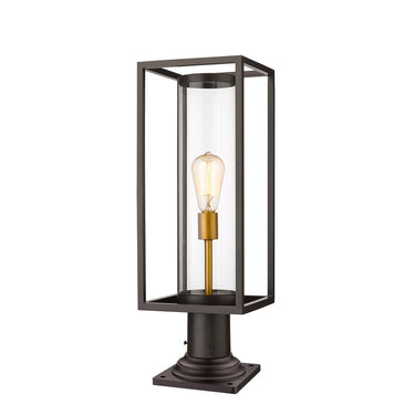 Z-Lite Dunbroch 1 Light 8" Outdoor Pier Mounted Fixture - 584PHMR-533PM-BK 8