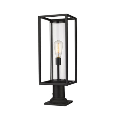 Z-Lite Dunbroch 1 Light 8" Outdoor Pier Mounted Fixture - 584PHMR-533PM-BK 