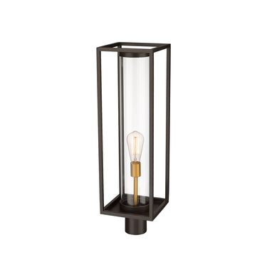 Z-Lite Dunbroch 1 Light 8" Outdoor Post Mount Fixture - 584PHBR-DBZ-OBS 2