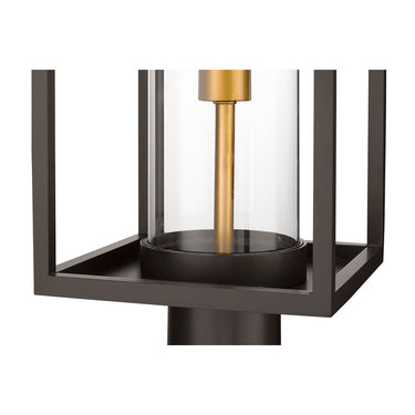 Z-Lite Dunbroch 1 Light 8" Outdoor Post Mount Fixture - 584PHBR-DBZ-OBS 3