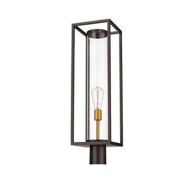 Z-Lite Dunbroch 1 Light 8" Outdoor Post Mount Fixture - 584PHBR-DBZ-OBS 4