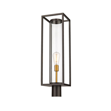 Z-Lite Dunbroch 1 Light 8" Outdoor Post Mount Fixture - 584PHBR-DBZ-OBS 