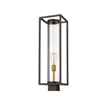 Z-Lite Dunbroch 1 Light 8" Outdoor Post Mount Fixture - 584PHBS-BK 10