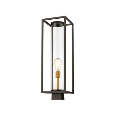 Z-Lite Dunbroch 1 Light 8" Outdoor Post Mount Fixture - 584PHBS-BK 6
