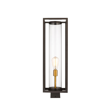 Z-Lite Dunbroch 1 Light 8" Outdoor Post Mount Fixture - 584PHBS-BK 7