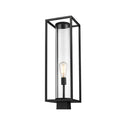 Z-Lite Dunbroch 1 Light 8" Outdoor Post Mount Fixture - 584PHBS-BK 