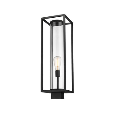 Z-Lite Dunbroch 1 Light 8" Outdoor Post Mount Fixture - 584PHBS-BK 