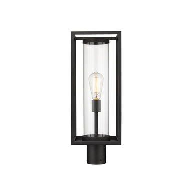 Z-Lite Dunbroch 1 Light 8" Outdoor Post Mount Fixture - 584PHMR-BK 1