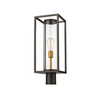 Z-Lite Dunbroch 1 Light 8" Outdoor Post Mount Fixture - 584PHMR-BK 10