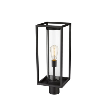 Z-Lite Dunbroch 1 Light 8" Outdoor Post Mount Fixture - 584PHMR-BK 2