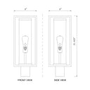 Z-Lite Dunbroch 1 Light 8" Outdoor Post Mount Fixture - 584PHMR-BK 5