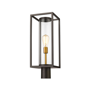 Z-Lite Dunbroch 1 Light 8" Outdoor Post Mount Fixture - 584PHMR-BK 6