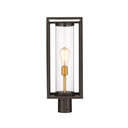 Z-Lite Dunbroch 1 Light 8" Outdoor Post Mount Fixture - 584PHMR-BK 7