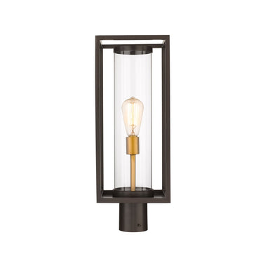 Z-Lite Dunbroch 1 Light 8" Outdoor Post Mount Fixture - 584PHMR-BK 7