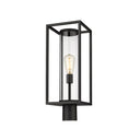 Z-Lite Dunbroch 1 Light 8" Outdoor Post Mount Fixture - 584PHMR-BK 