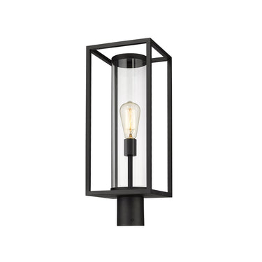 Z-Lite Dunbroch 1 Light 8" Outdoor Post Mount Fixture - 584PHMR-BK 