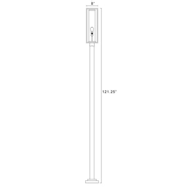 Z-Lite Dunbroch 1 Light High Outdoor Post Mounted Fixture 5