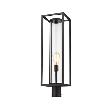 Z-Lite Dunbroch 1 Light Outdoor Post Mount Fixture - 584PHBR-BK 