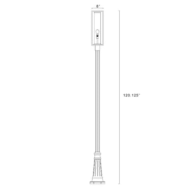 Z-Lite Dunbroch 1 Light Outdoor Post Mounted Fixture image 5