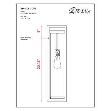 Z-Lite Dunbroch 1 Light Outdoor Wall Light - 584B 16