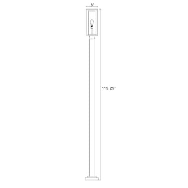 Z-Lite Dunbroch 114.25" High 1 Light Outdoor Post Mounted Fixture image 4