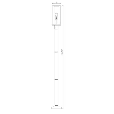 Z-Lite Dunbroch 95.5" High 1 Light Outdoor Post Mounted Fixture image 9