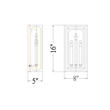 Z-Lite Easton 3 Light Wall Sconce 7