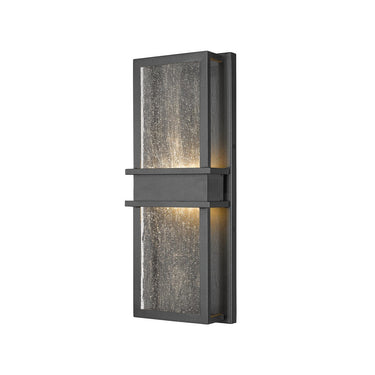 Z-Lite Eclipse 10W 2 Light Outdoor Wall Light in Black Finish 