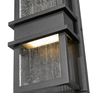 Z-Lite Eclipse 8W 2 Light Outdoor Wall Light in Black Finish 3