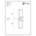 Z-Lite Eclipse 8W 2 Light Outdoor Wall Light in Black Finish 8