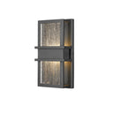 Z-Lite Eclipse 8W 2 Light Outdoor Wall Light in Black Finish 