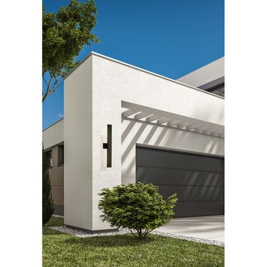 Z-Lite Edge 2 Light 18W High Outdoor Wall Light in Black Finish 6