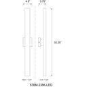 Z-Lite Edge 2 Light 18W High Outdoor Wall Light in Black Finish 7