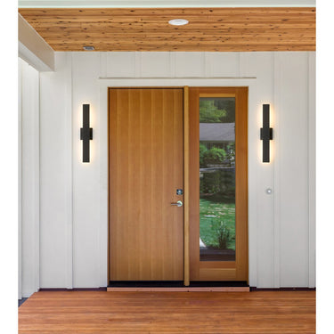 Z-Lite Edge 2 Light High Outdoor Wall Light - 576S-2-BK-LED 5
