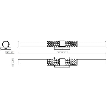 Z-Lite Egon 40W 1 Light Vanity Wall Sconce 7