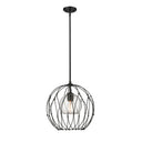 Z-Lite Elle 16" 1 Light Pendant in Matte Black Finish 1