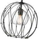 Z-Lite Elle 16" 1 Light Pendant in Matte Black Finish 3
