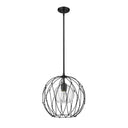 Z-Lite Elle 16" 1 Light Pendant in Matte Black Finish 4