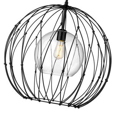 Z-Lite Elle 24" 1 Light Pendant in Matte Black Finish 3