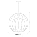 Z-Lite Elle 24" 1 Light Pendant in Matte Black Finish 7