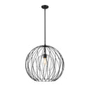 Z-Lite Elle 24" 1 Light Pendant in Matte Black Finish 