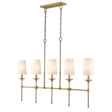 Z-Lite Emily 5.5" Large 5 Light Linear Chandelier 15