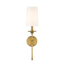 Z-Lite Emily 60W 1 Light Wall Sconce in Rubbed Brass Finish 1