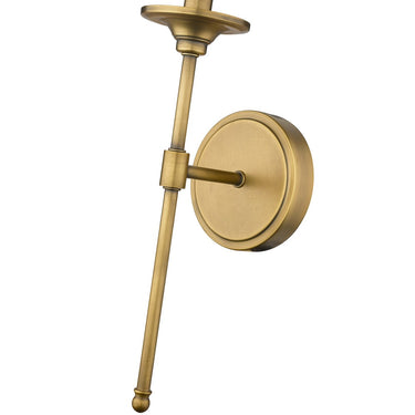 Z-Lite Emily 60W 1 Light Wall Sconce in Rubbed Brass Finish 3