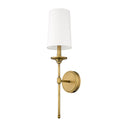 Z-Lite Emily 60W 1 Light Wall Sconce in Rubbed Brass Finish 4