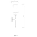 Z-Lite Emily 60W 1 Light Wall Sconce in Rubbed Brass Finish 7