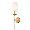 Z-Lite Emily 60W 1 Light Wall Sconce in Rubbed Brass Finish 